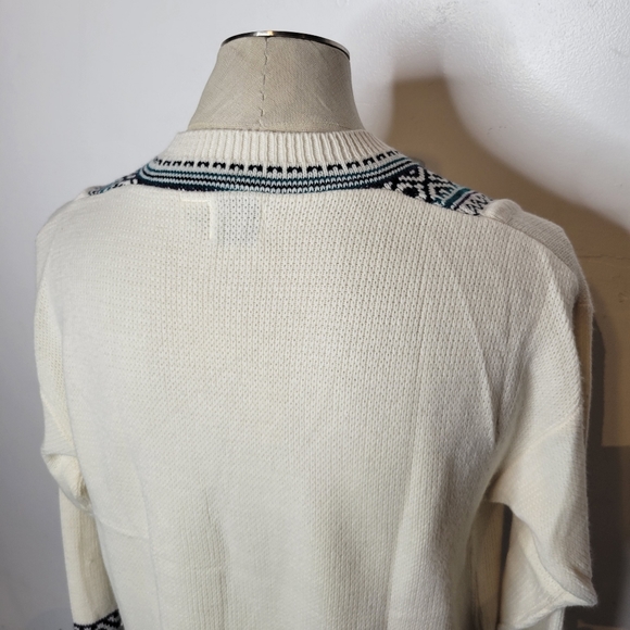 Vintage 90s Code Zero Intensity Double Breasted Cardigan Sweater Nordic White S - Picture 6 of 8